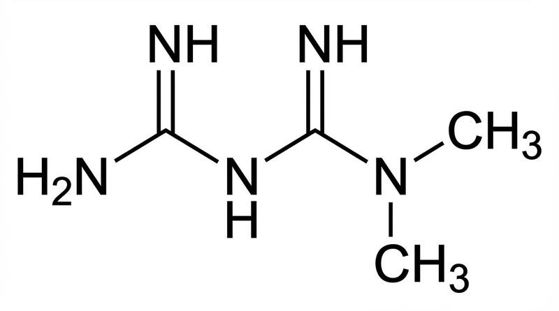 Chemical structure of Metformin