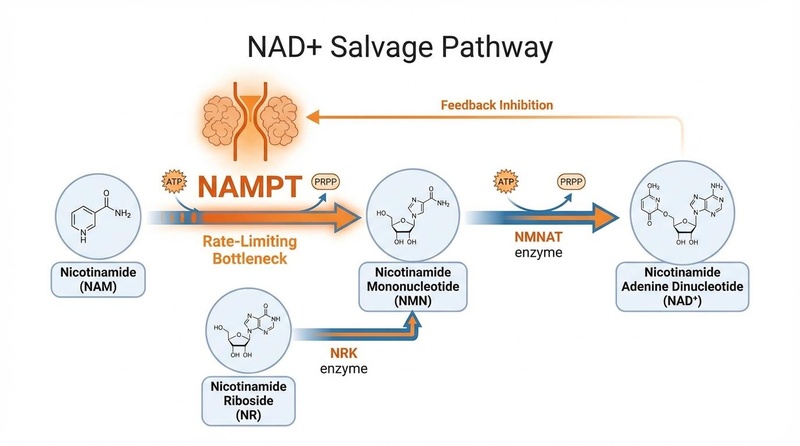 NAD+ Salvage Pathway Diagram